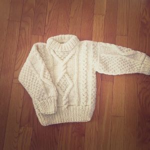 Woolies Kid’s Sweater Wool Fisherman Sweater
